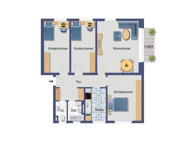 Wohnung zum Kauf provisionsfrei 307.000 € 4 Zimmer 94,7 m² 1. Geschoss Wätjenstraße 86 Riensberg Bremen 28213
