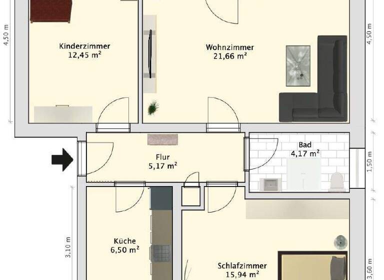 Wohnung zum Kauf 120.000 € 3 Zimmer 65,5 m² Neuengroden Wilhelmshaven-Altengroden 26386