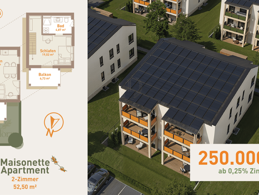 Maisonette zum Kauf - Erstbezug 250.000 € 2 Zimmer 52,5 m² Werneuchen 16356