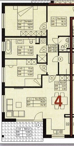 Wohnung zur Miete 1.250 € 3 Zimmer 104,1 m²<br/>Wohnfläche EG<br/>Geschoss 01.05.2025<br/>Verfügbarkeit Herbolzheim Herbolzheim 79336