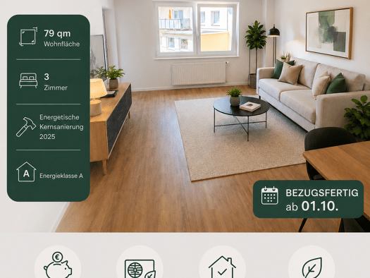 Wohnung zur Miete 990 € 3 Zimmer 79 m² Geschoss 1/4 frei ab 01.10.2026 Steingrube 37 Ost Hildesheim 31141