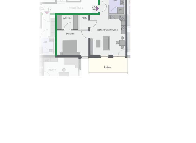 Wohnung zur Miete 750 € 2 Zimmer 66,2 m² 1. Geschoss Maistr. 5 Lerchenfeld Weiden in der Oberpfalz 92637