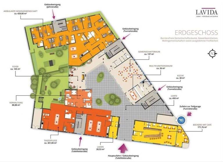 Wohnung zur Miete 765 € 1,5 Zimmer 51 m² 4. Geschoss Tafelfeldstraße 5 Steinbühl Nürnberg 90443