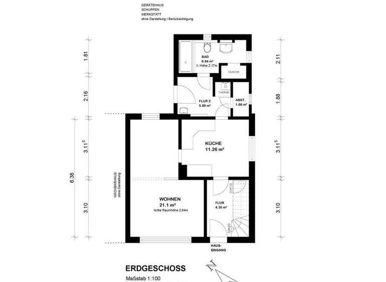 Doppelhaushälfte zum Kauf 200.000 € 4 Zimmer 85,6 m² 510 m² Grundstück Ritterhude 27721