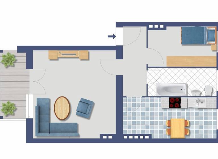 Wohnung zum Kauf provisionsfrei 218.000 € 1,5 Zimmer 54,9 m²<br/>Wohnfläche 3.<br/>Geschoss Ollenhauerstraße 92 Reinickendorf Berlin 13403