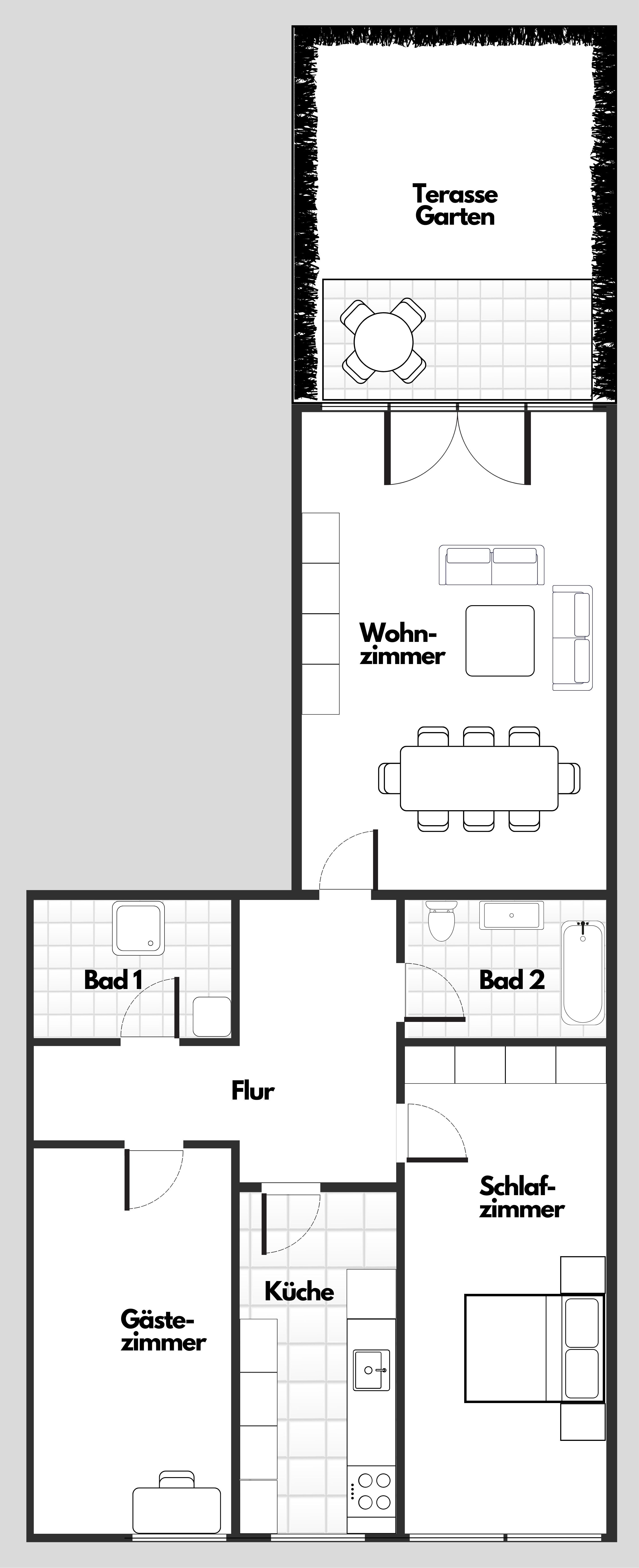 Wohnung zur Miete 1.700 € 3 Zimmer 94 m²<br/>Wohnfläche 1.<br/>Geschoss ab sofort<br/>Verfügbarkeit Holbein Strasse 16 Büderich Meerbusch 40667