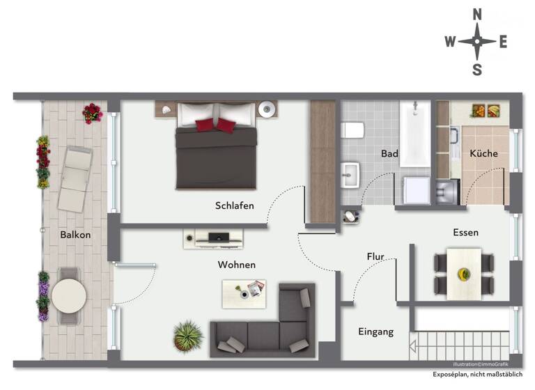 Wohnung zum Kauf provisionsfrei 172.500 € 2 Zimmer 53 m² 3. Geschoss Neumarkt Neumarkt in der Oberpfalz 92318