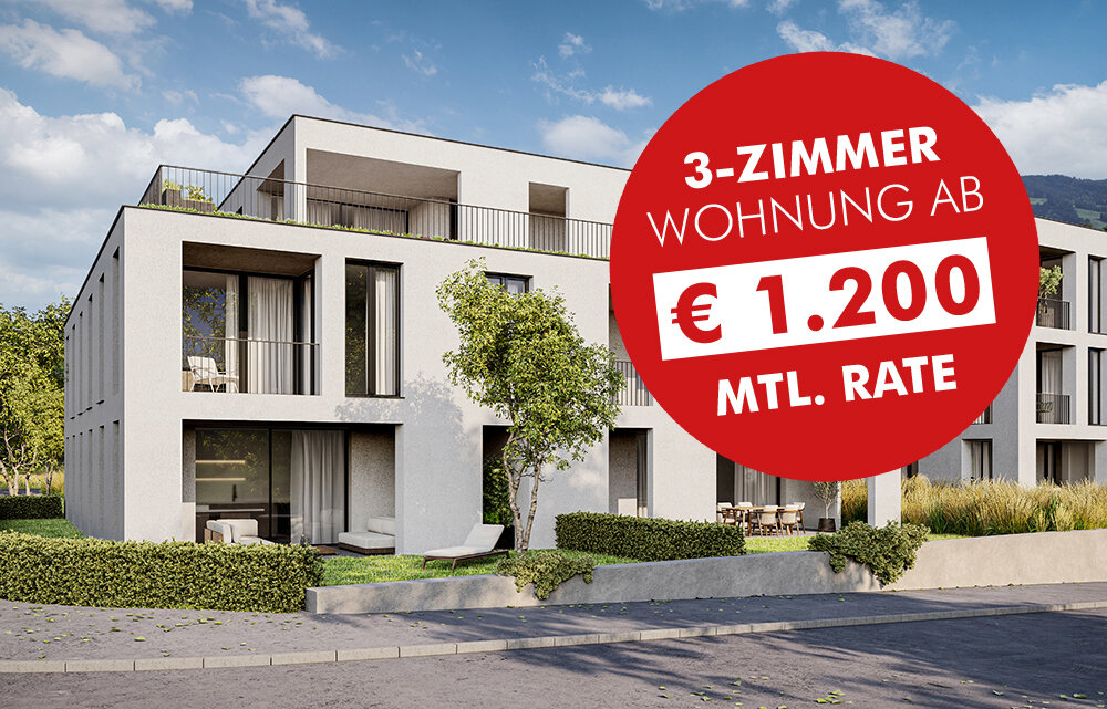 Terrassenwohnung zum Kauf provisionsfrei 449.000 € 3 Zimmer 62,2 m²<br/>Wohnfläche 1.<br/>Geschoss Haferweg Dornbirn 6850