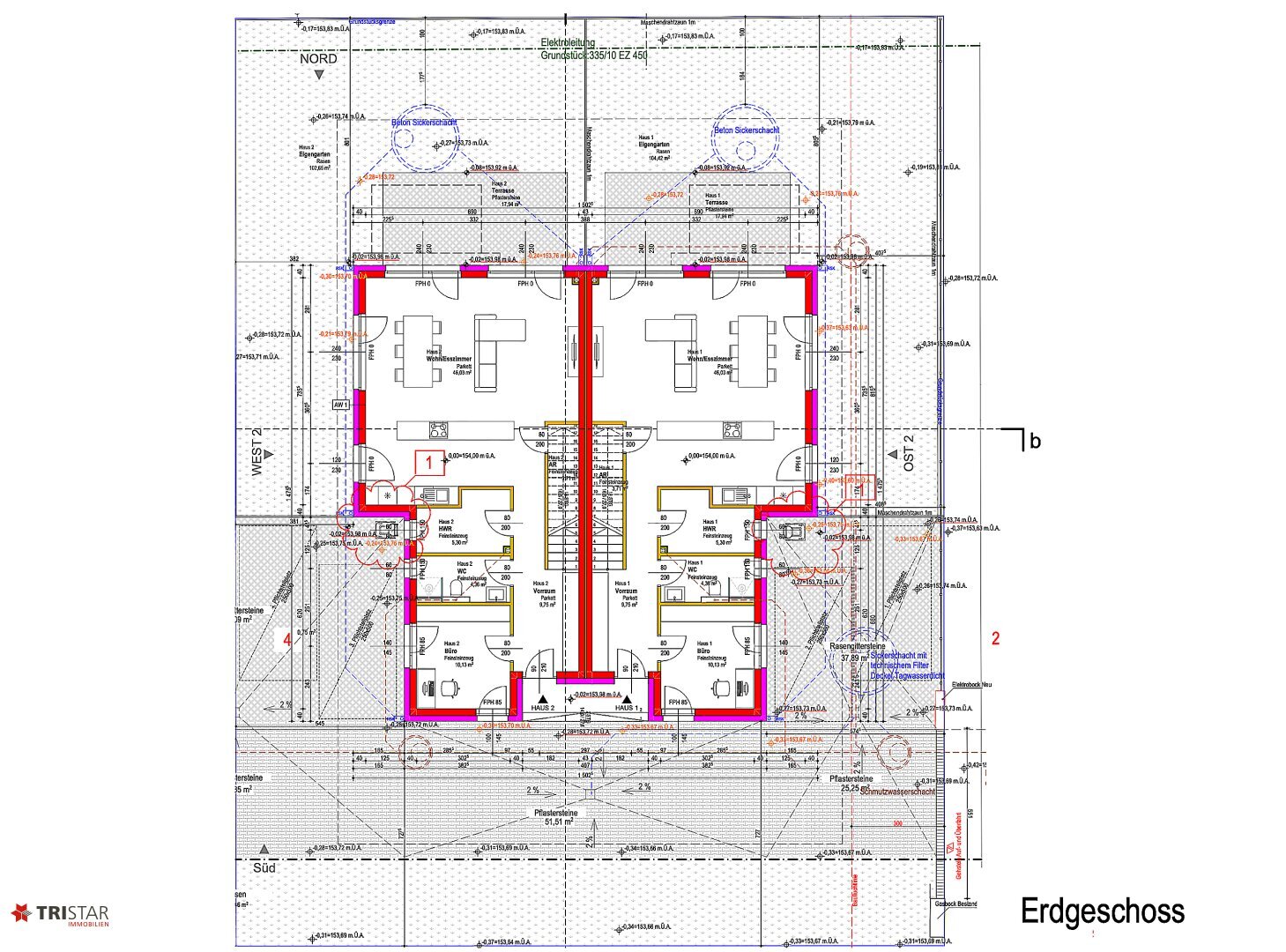 Doppelhaushälfte zum Kauf 549.000 € 5 Zimmer 152,5 m²<br/>Wohnfläche Markgrafneusiedl 2282