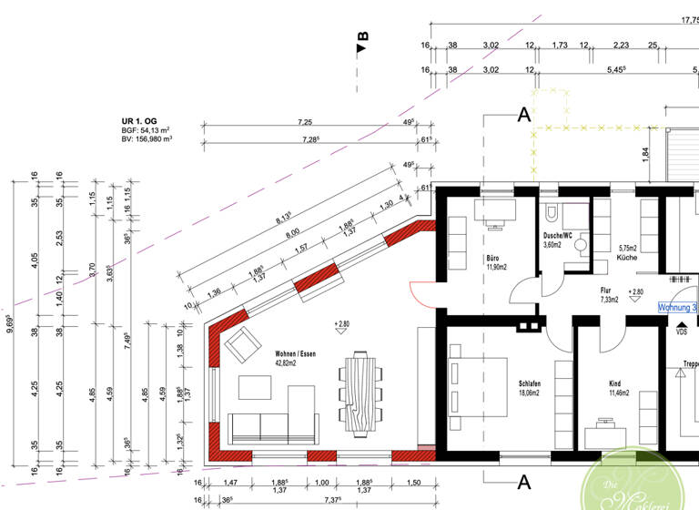 Wohnung zum Kauf 493.250 € 4 Zimmer 100,9 m² 1. Geschoss frei ab sofort Gutenbergstrasse 23 Weststadt Fürth 90766