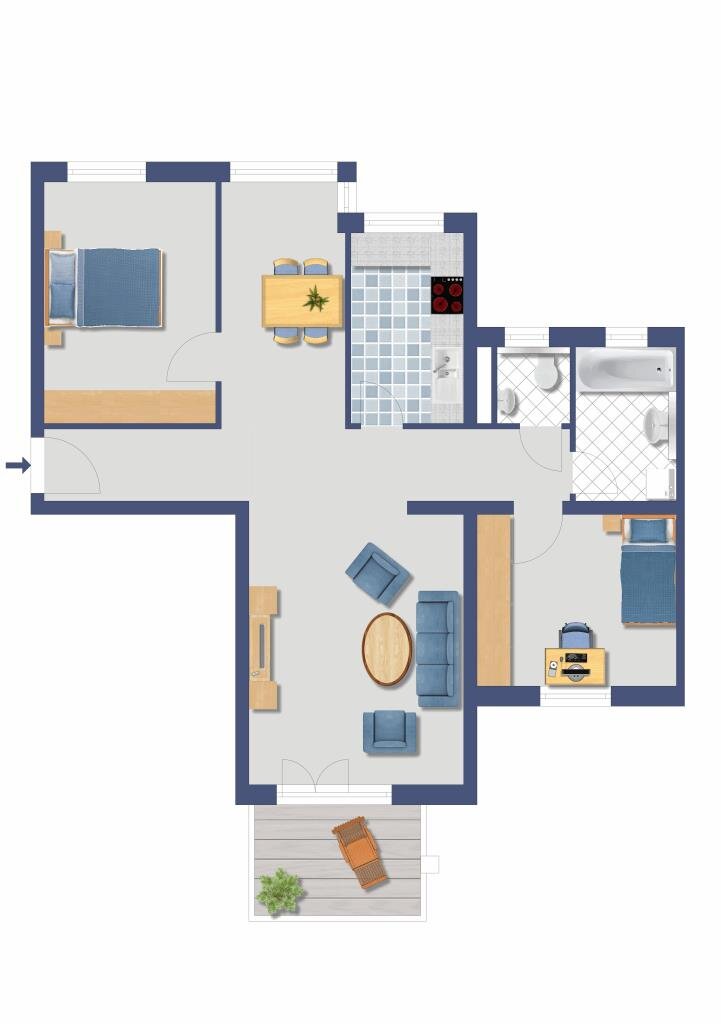 Wohnung zum Kauf provisionsfrei 279.000 € 3 Zimmer 78,9 m²<br/>Wohnfläche Mäuerlesweg 6 Sindelfingen 101 Sindelfingen 71069