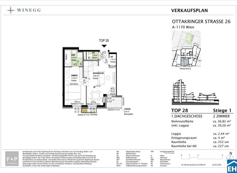Wohnung zum Kauf - Erstbezug 344.200 € 2 Zimmer 36,7 m² 5. Geschoss frei ab 01.06.2026 Ottakringer Straße Wien 1170