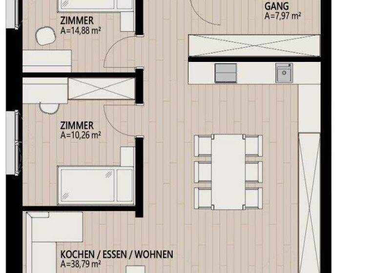 Wohnung zum Kauf - Erstbezug 504.000 € 3 Zimmer 84 m² 1. Geschoss Itter 6305