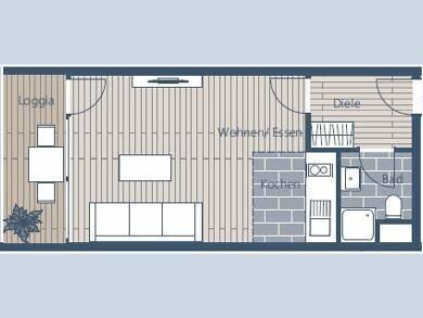 Wohnung zum Kauf provisionsfrei 106.800 € 1 Zimmer 32,5 m² 1. Geschoss Lindenau Leipzig 04177
