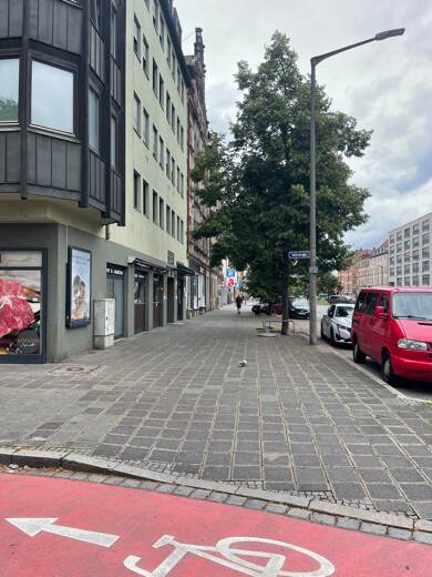 Ladenfläche zur Miete provisionsfrei 480 m² Verkaufsfläche teilbar von 480 m² bis 600 m² Fürther Str. 181 Eberhardshof Nürnberg 90429