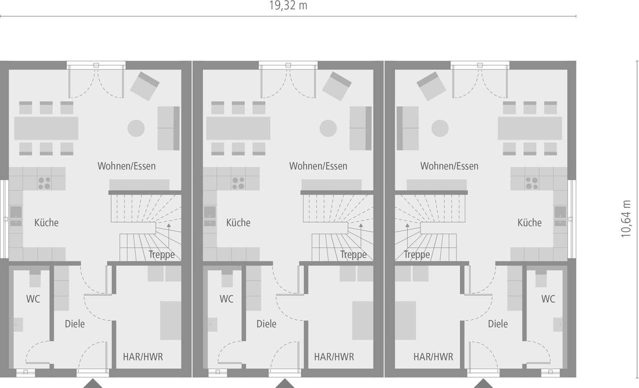 Reihenendhaus zum Kauf provisionsfrei 818.900 € 6 Zimmer 162 m²<br/>Wohnfläche 256 m²<br/>Grundstück Bergen-Enkheim Bergen-Enkheim 60388