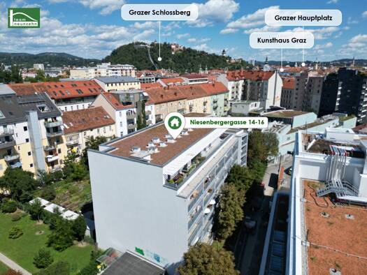 Wohnung zur Miete 408 € 1 Zimmer 36,8 m² 4. Geschoss frei ab 01.09.2026 Niesenbergergasse 14-16 Gries Graz 8020