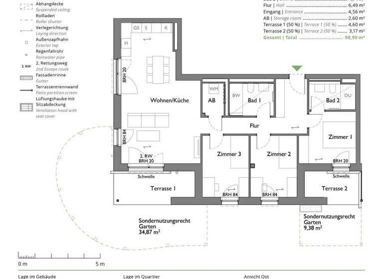 Wohnung zum Kauf - Neubau 480.000 € 4 Zimmer 98,9 m² EG Marmorweg 4 Naunhof 04683