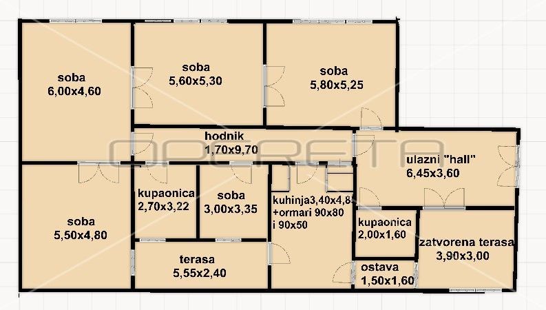 Wohnung zum Kauf 600.000 € 4 Zimmer 183 m²<br/>Wohnfläche 1.<br/>Geschoss Gunduliceva Center