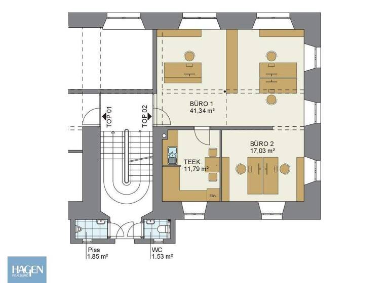 Bürogebäude zur Miete 780 € 70,2 m² Bürofläche Hohenems 6845