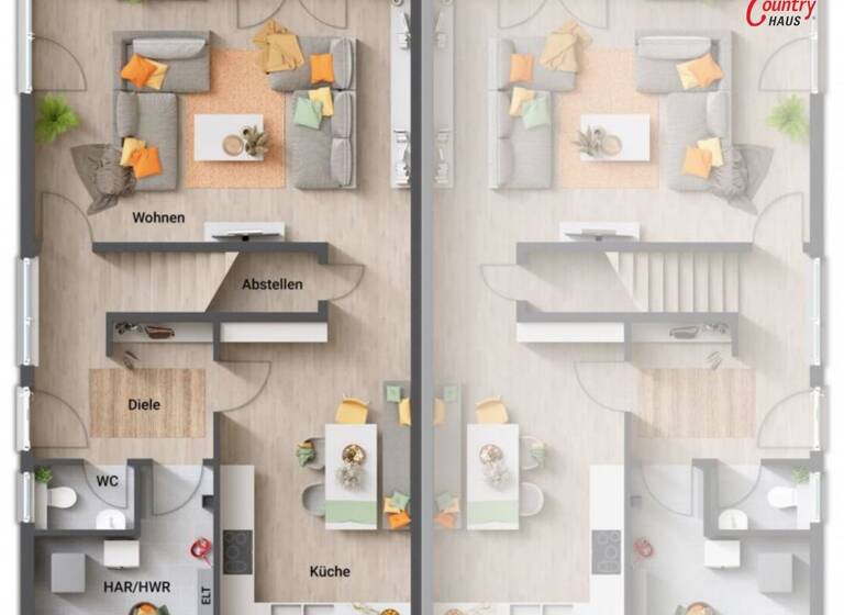 Doppelhaushälfte zum Kauf provisionsfrei 322.128 € 4 Zimmer 135,3 m² 412,5 m² Grundstück Achtrup 25917