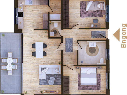 Wohnung zum Kauf - Neubau provisionsfrei 369.834 € 3 Zimmer 98 m² Dorfstraße 82 Leuth Nettetal 41334