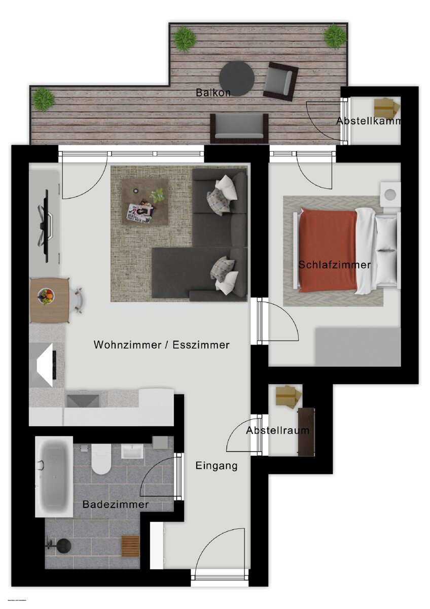 Wohnung zum Kauf 279.000 € 2 Zimmer 57,2 m²<br/>Wohnfläche Weingarten 88250