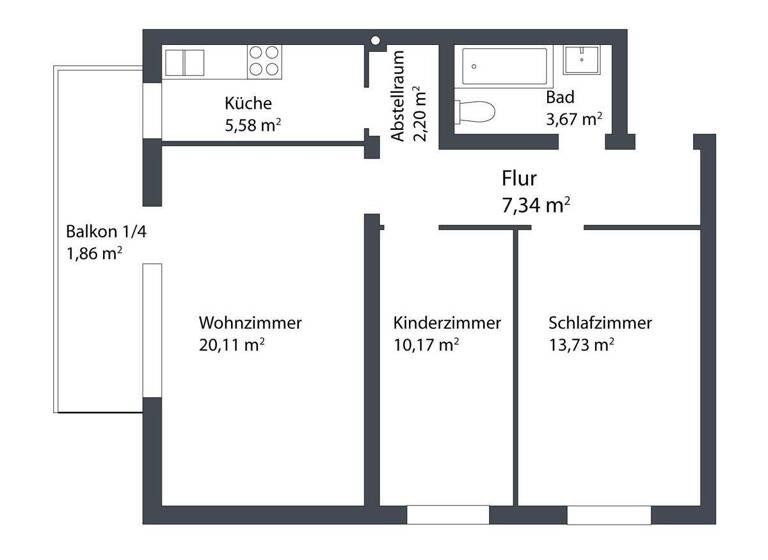 Wohnung zum Kauf 268.000 € 3 Zimmer 64,7 m² Ost Rosenheim 83022