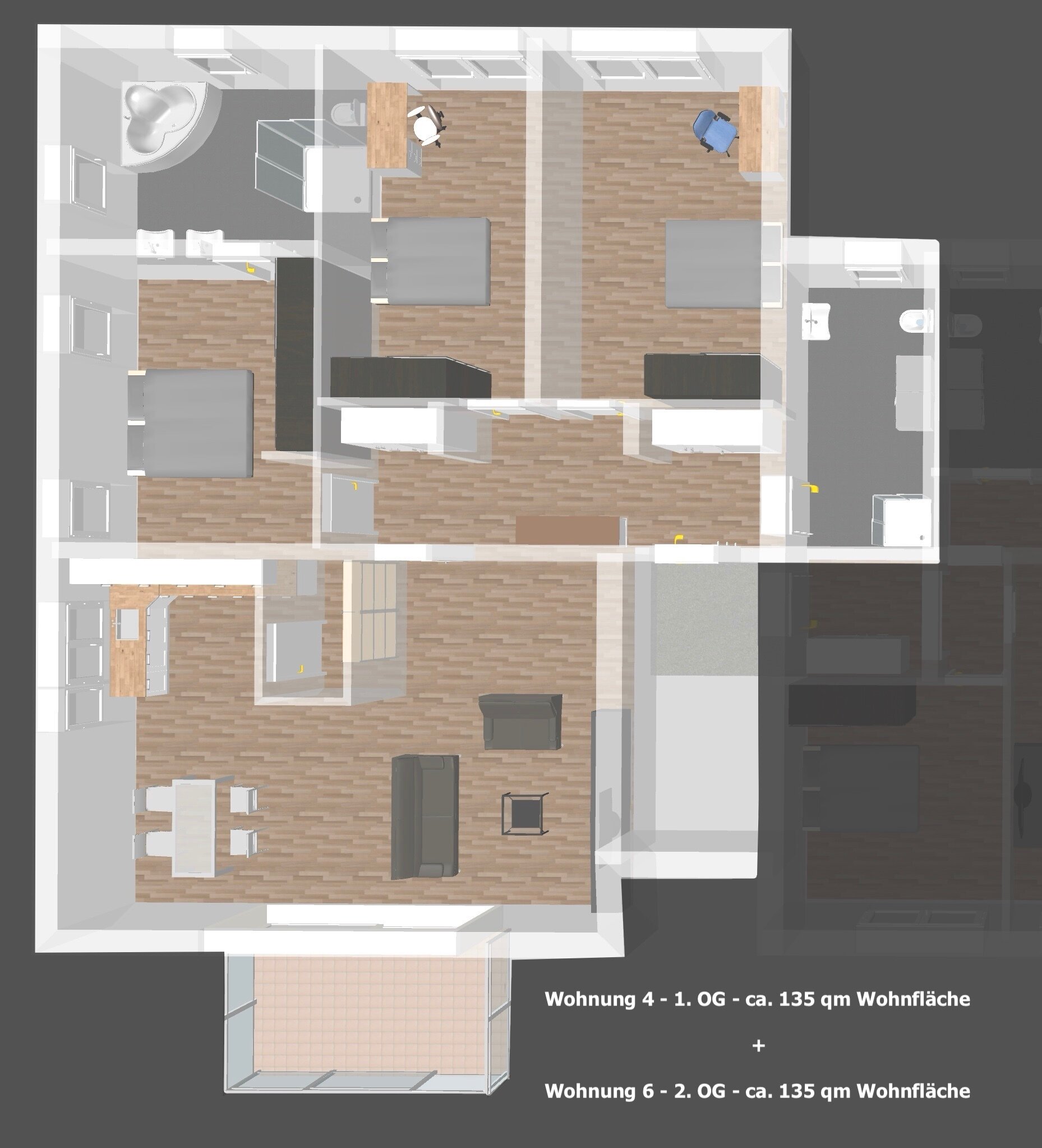 Wohnung zur Miete 1.620 € 4 Zimmer 135 m²<br/>Wohnfläche 1.<br/>Geschoss ab sofort<br/>Verfügbarkeit Ostring 21 Bitburg Bitburg 54634