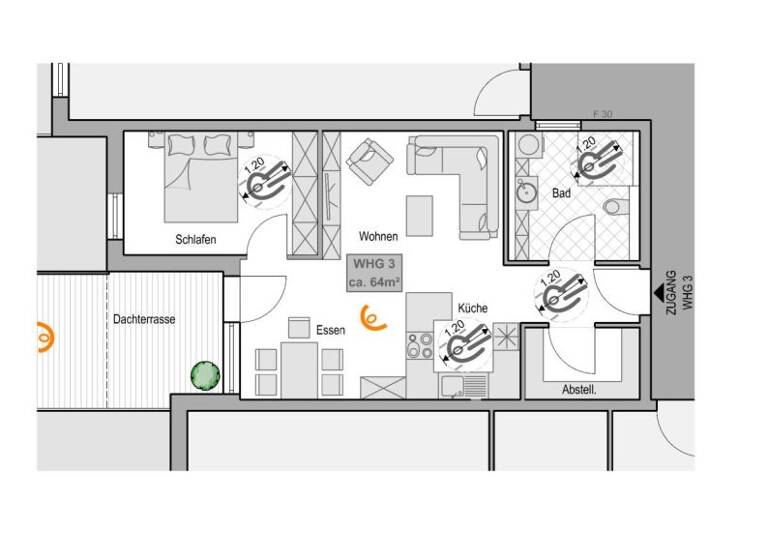 Wohnung zum Kauf 302.100 € 3 Zimmer 63,6 m² 1. Geschoss frei ab 01.09.2026 Mainhardt 74535