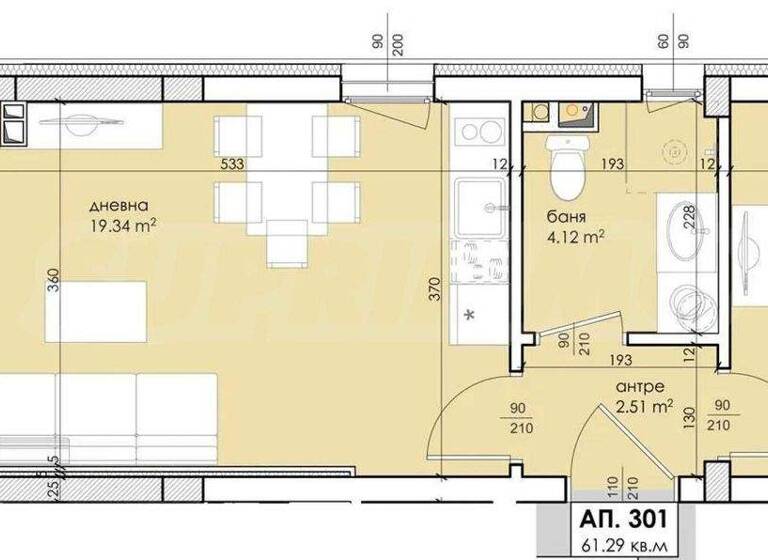 Studio zum Kauf 91.000 € 2 Zimmer 61,3 m² Sozopol