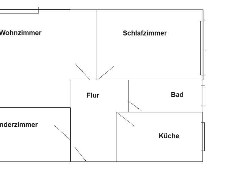 Wohnung zur Miete 419 € 3 Zimmer 59,9 m² 2 Geschosse frei ab sofort Kohlhaasstraße 5 Bad Düben 04849