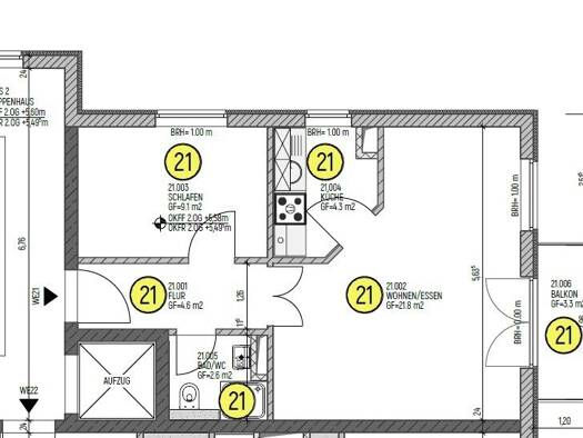 Wohnung zum Kauf provisionsfrei 154.000 € 2 Zimmer 45 m² 2. Geschoss Gohlis-Mitte Leipzig 04157