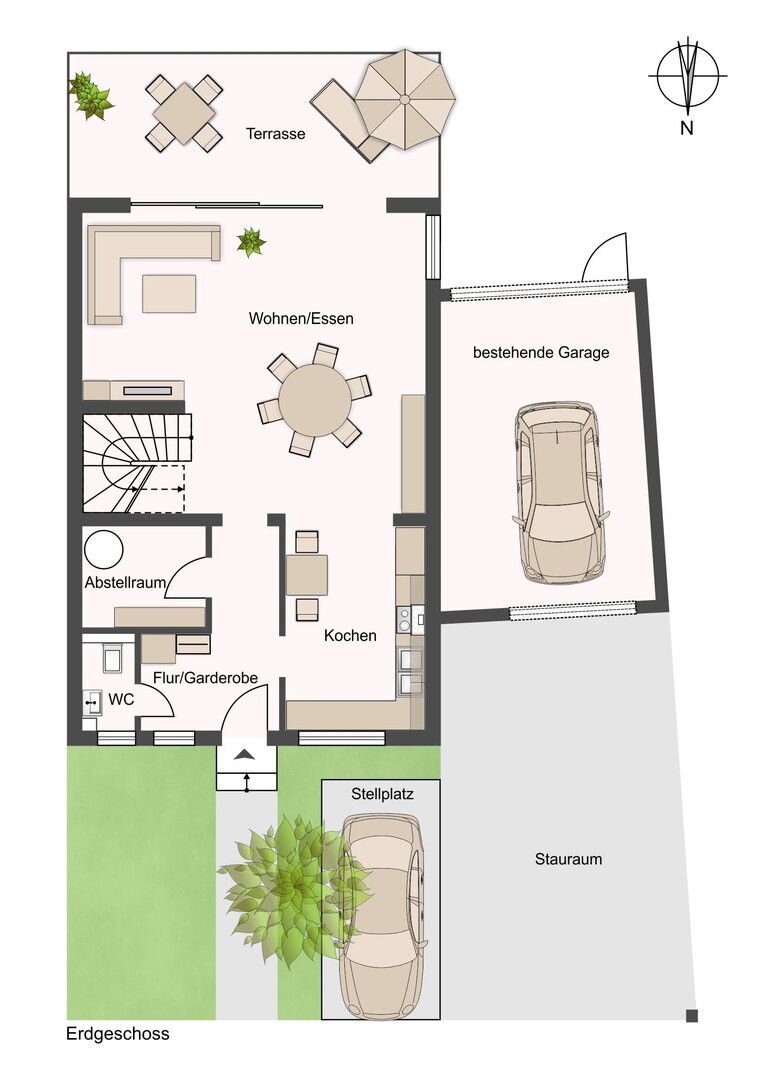 Doppelhaushälfte zur Miete 2.070 € 6 Zimmer 172,5 m²<br/>Wohnfläche 337 m²<br/>Grundstück Meisenweg 1a Möhrendorf Möhrendorf 91096