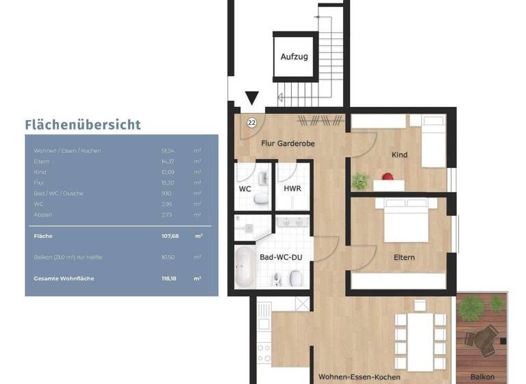 Wohnung zum Kauf provisionsfrei 810.000 € 4,5 Zimmer 114,8 m² 1. Geschoss Lechhausen Augsburg 86165