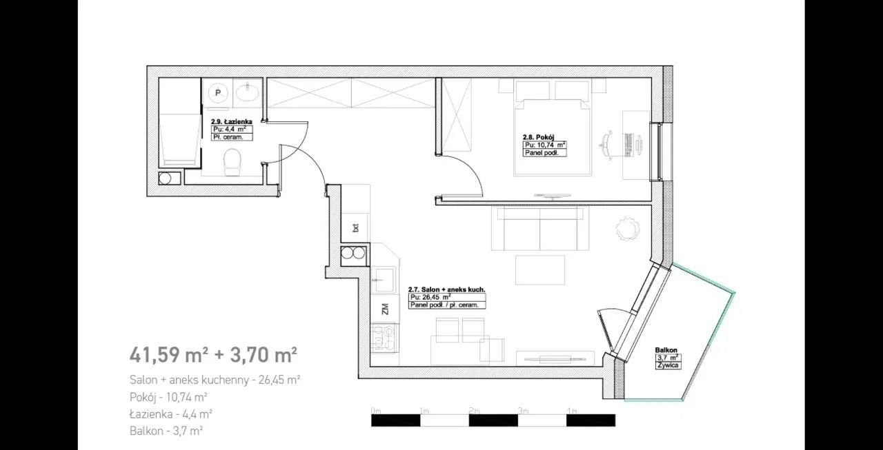 Studio zum Kauf 186.200 € 2 Zimmer 42 m²<br/>Wohnfläche 1.<br/>Geschoss ab sofort<br/>Verfügbarkeit Swinoujscie