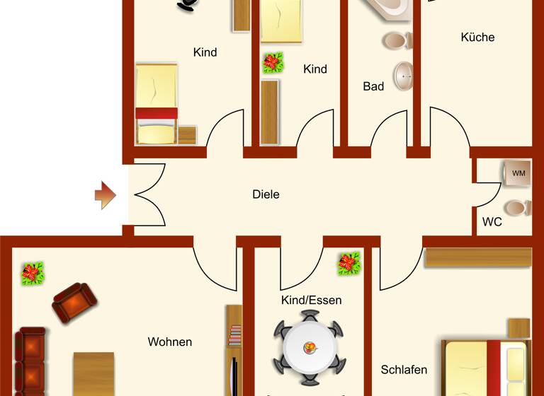 Wohnung zum Kauf 397.000 € 5 Zimmer 113 m²<br/>Wohnfläche 2.<br/>Geschoss ab sofort<br/>Verfügbarkeit Altkötzschenbroda 6 Radebeul 01445