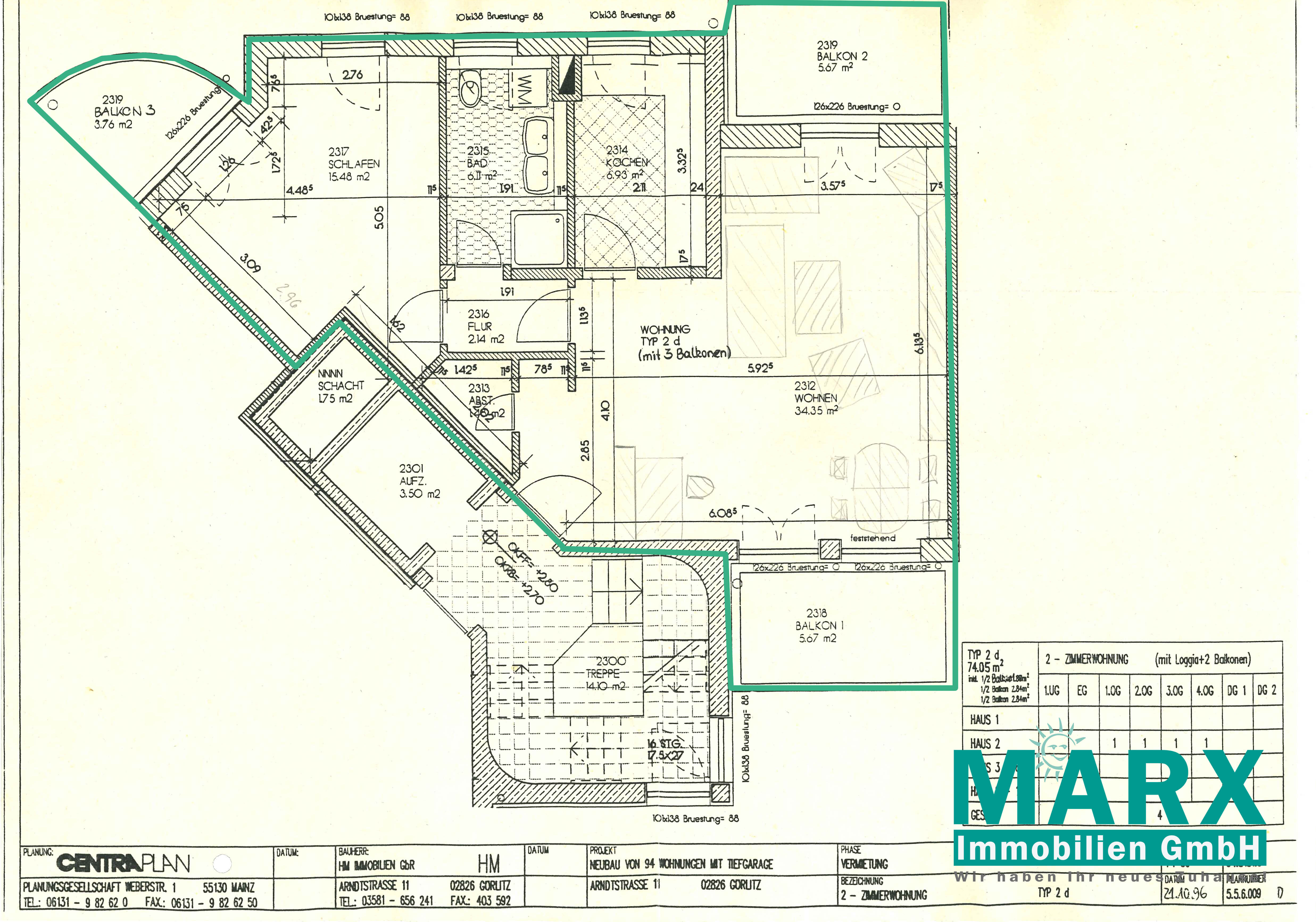 Wohnung zur Miete 500 € 2 Zimmer 74,1 m²<br/>Wohnfläche 3.<br/>Geschoss ab sofort<br/>Verfügbarkeit Arndtstraße 14 Südstadt Görlitz 02826