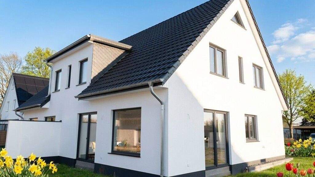 Immobilie in Elmenhorst/Lichtenhagen - Grillsaison auf der eigenen  Terrasse starten: Neubau-Doppelhaushälfte in begehrter Lage - Bild 0