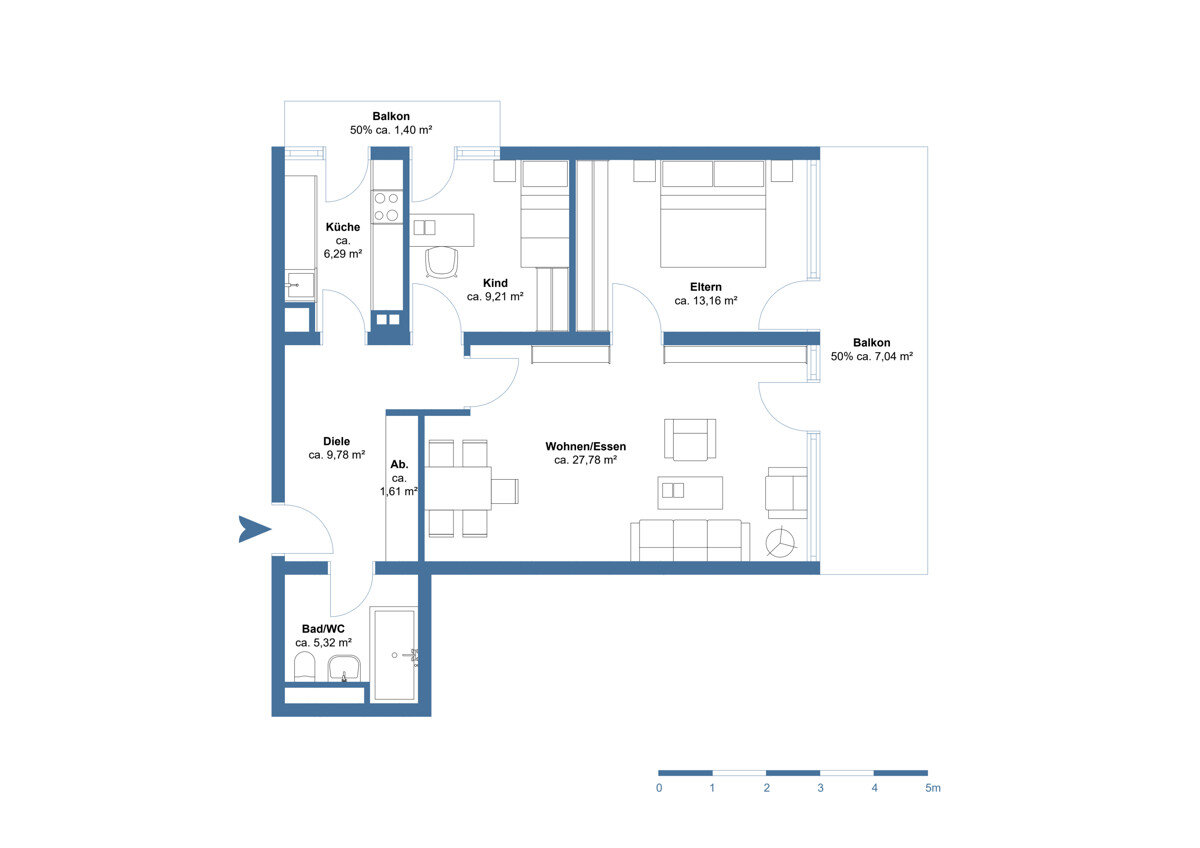 Wohnung zum Kauf 319.000 € 3 Zimmer 82 m²<br/>Wohnfläche 15.<br/>Geschoss Bornheim Frankfurt am Main 60385