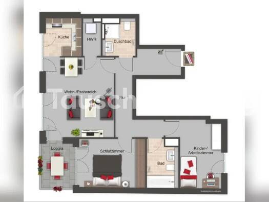 Wohnung zur Miete Tauschwohnung 1.540 € 3 Zimmer 80 m² 3. Geschoss Harburg 22767