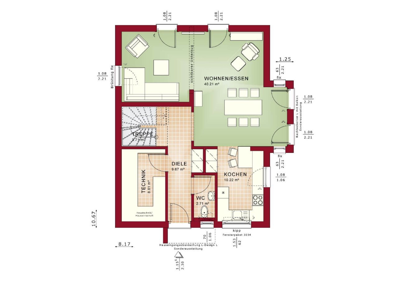 Einfamilienhaus zum Kauf provisionsfrei 577.492 € 4 Zimmer 145 m²<br/>Wohnfläche 750 m²<br/>Grundstück Osburg 54317