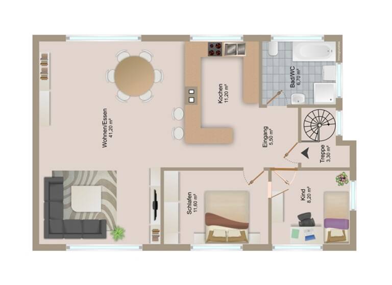 Wohnung zum Kauf 270.000 € 3 Zimmer 84 m²<br/>Wohnfläche Dachgeschoss, 3.<br/>Geschoss Bollschweil Bollschweil 79283