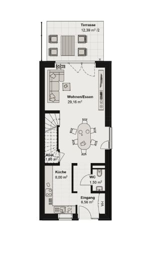 Reihenmittelhaus zur Miete 1.500 € 5 Zimmer 135 m²<br/>Wohnfläche 178 m²<br/>Grundstück Friedrich-Schröder-Straße 3 Aumund - Hammersbeck Bremen 28755