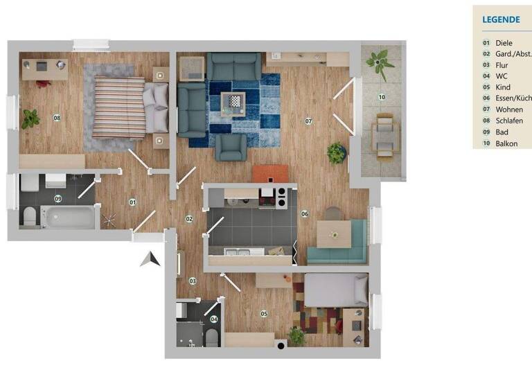Wohnung zum Kauf 299.000 € 3 Zimmer 81 m² 1. Geschoss Freilassing 83395