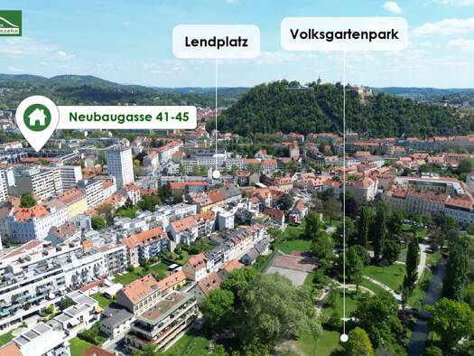 Wohnung zur Miete 693 € 2 Zimmer 55,7 m² EG frei ab 01.10.2026 Neubaugasse 41 Lend Graz 8020