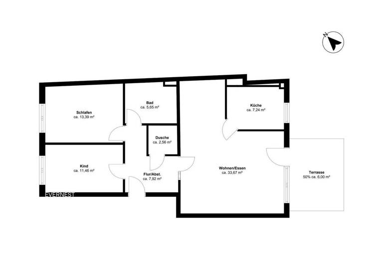 Terrassenwohnung zum Kauf 420.000 € 3 Zimmer 88 m² Holthausen Düsseldorf 40589