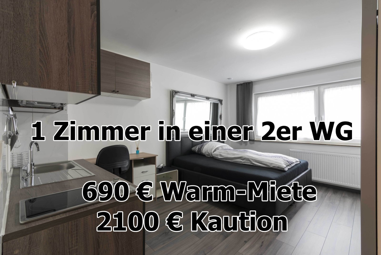 Wohnung zur Miete 490 € 1 Zimmer 20 m²<br/>Wohnfläche 1.<br/>Geschoss ab sofort<br/>Verfügbarkeit Blücherstr. 30A Nordstadt - Stadtviertel 081 Pforzheim 75177