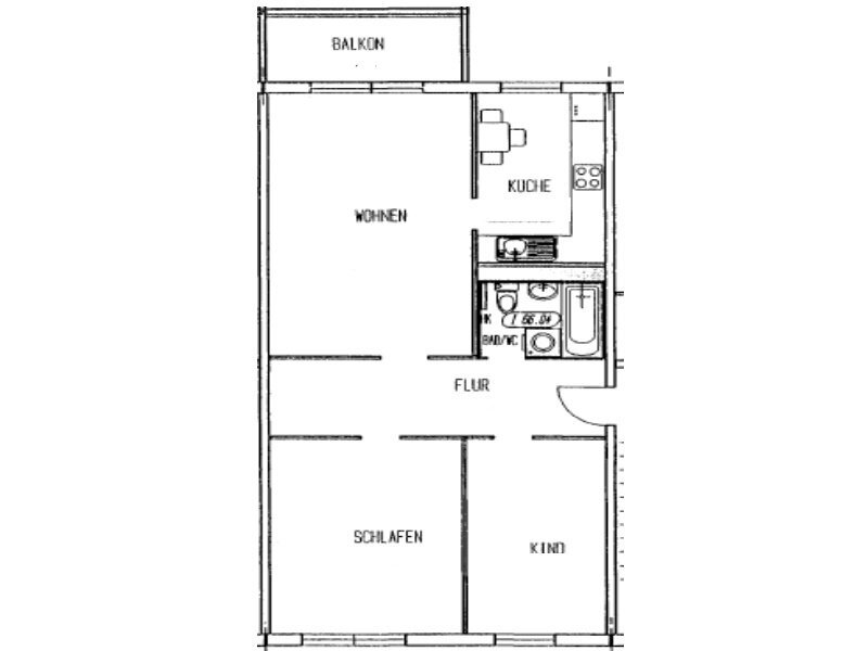 Wohnung zur Miete 535 € 3 Zimmer 69 m²<br/>Wohnfläche Zschampertaue 29 Lausen-Grünau Leipzig 04207