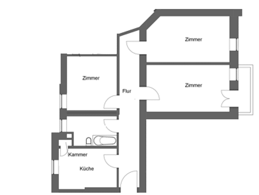 Wohnung zur Miete 1.729 € 3 Zimmer 91 m² 2. Geschoss Weißensee Pankow 13088